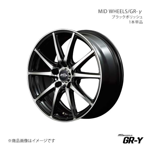 MID WHEELS/GR-γ レガシィツーリングワゴン BRM/BRG アルミホイール1本【17×7.0J 5-100 INSET50 BKP】Y251770533500390