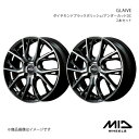 MID WHEELS/GLAIVE ムーヴ LA100S/110S アルミホイール2本セット【14×4.5J 4-100 INSET45 ダイヤモンドブラックポリッシュ/アンダーカットDC】(2)