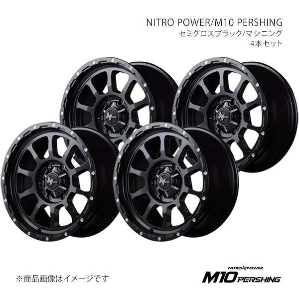 NITRO POWER/M10 PERSHING AZワゴン MJ21/22 アルミホイール4本セット【14×4.5J 4-100 INSET45 SBM】X16644543345SB00×4