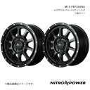 NITRO POWER/M10 PERSHING ミラ イース 300/310系 アルミホイール2本セット【15×5.0J 4-100 INSET45 セミグロスブラック/マシニング】