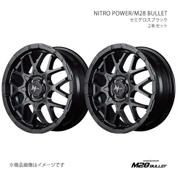 NITRO POWER/M28 BULLET ミラージュ A03A アルミホイール2本セット【16×6.0J 4-100 INSET40 SBK】X16566043340SB00×2