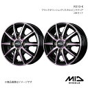 MID WHEELS/RX10-K ハスラー MR31S/41S アルミホイール2本セット【14×4.5J 4-100 INSET45 ブラックポリッシュ/クリ...