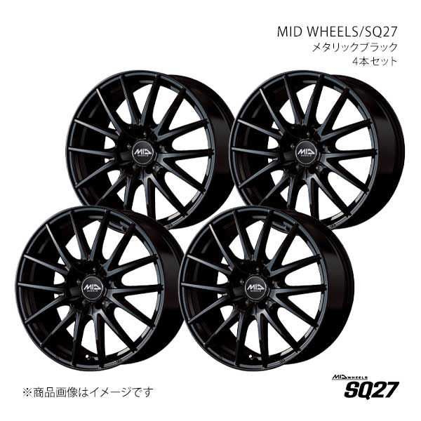 MID WHEELS/SQ27 エレメント YH系 アルミホイール4本セット【16×6.5J 5-114.3 INSET48 MBK】M82666557348030N×4