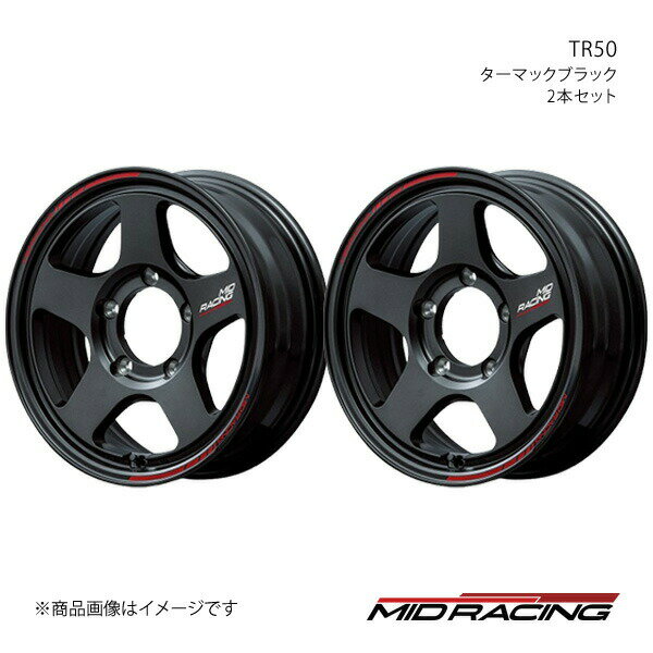 MID RACING/TR50 ジムニー 64系 アルミホイール2本セット【16×5.5J 5-139.7 INSET20 ターマックブラック】