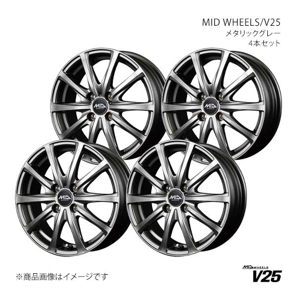 MID WHEELS/V25 ソニカ L405S/L415S アルミホイール4本セット【15×4.5J 4-100 INSET45 MGR】S971545433450A0N×4