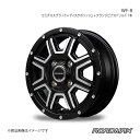 ROADMAX/WF-8 スーパーキャリイ DA16T アルミホイール 1本 【12×4.0B 4-100 INSET42 セミグロスブラック+ディスクポリッシュ+フランジピアスドリルド】(2)
