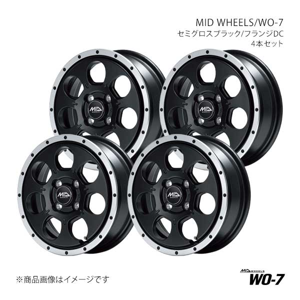 MID WHEELS/WO-7 ソニカ L405S/L415S アルミホイール4本セット【15×4.5J 4-100 INSET45 SBF】L19354543345039N×4