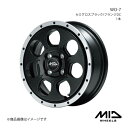 MID WHEELS/WO-7 ソリオ MA47S アルミホイール1本【15×4.5J 4-100 INSET45 セミグロスブラック/フランジDC】(2)