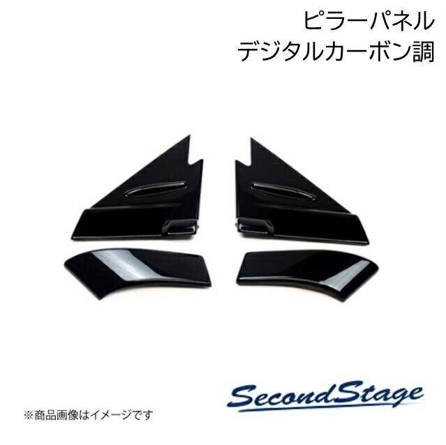 SecondStage/セカンドステージ Aピラーパネル 純正バイザー装着車 HONDA/ホンダ ヴェゼル RV系 デジタルカーボン調 H040(2.0)