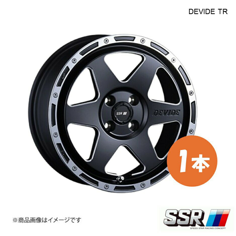 SSR エスエスアール DEVIDE TR-6 ホイール 1本 ムーヴキャンバス LA850S ストライプス Gターボ【15×4.5J 4-100 INSET43 フラットブラックポリッシュ】