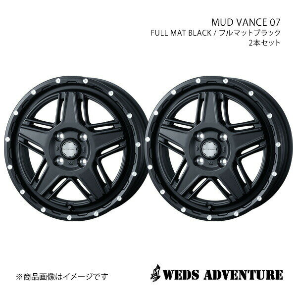 WEDS-ADVENTURE/MUD VANCE 07 ワゴンR MH35S/MH55S アルミホイール2本セット【14×4.5J 4-100 INSET45 FULL MAT BLACK】0040529×2
