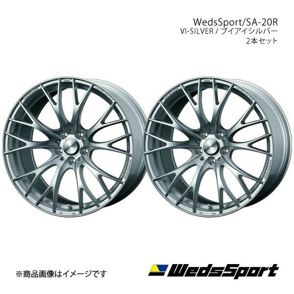 WedsSport/SA-20R マークX 130系 4ポットキャリパー アルミホイール2本セット【19×8.5J 5-114.3 INSET45 METAL-BLACK/F】0072784×2