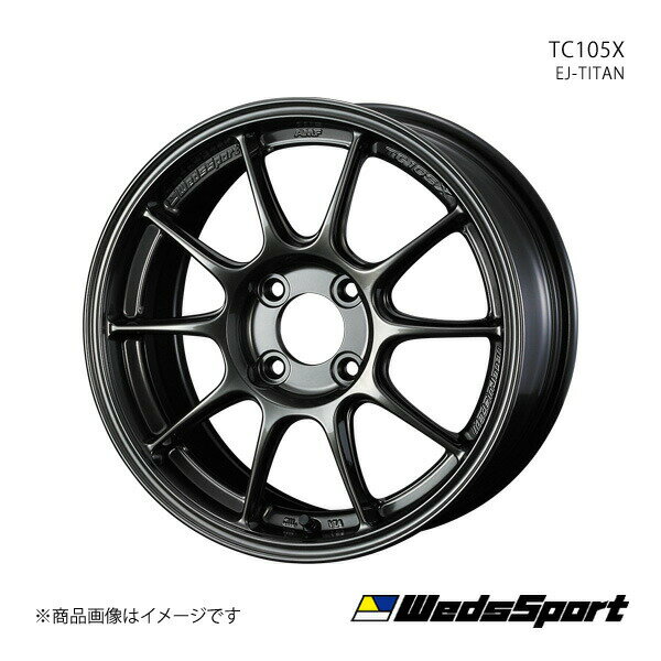 WedsSport/TC105X フィット GE6/7/8/9 GP1/GP4 アルミホイール1本 【16×7.0J 4-100 INSET43 EJ-TITAN】 0073572