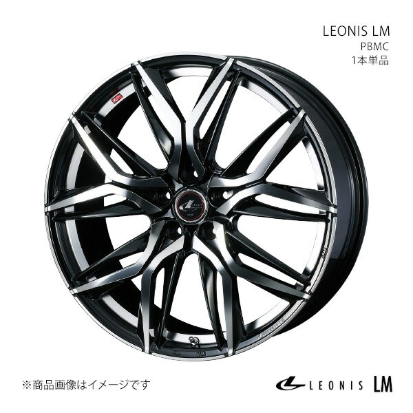 LEONIS LM インプレッサWRX STI GDB/ブレンボキャリパー E型〜 ホイール 1本単品 0040807 【17×7.0J 5-114.3 INSET42 パールブラックミラー】
