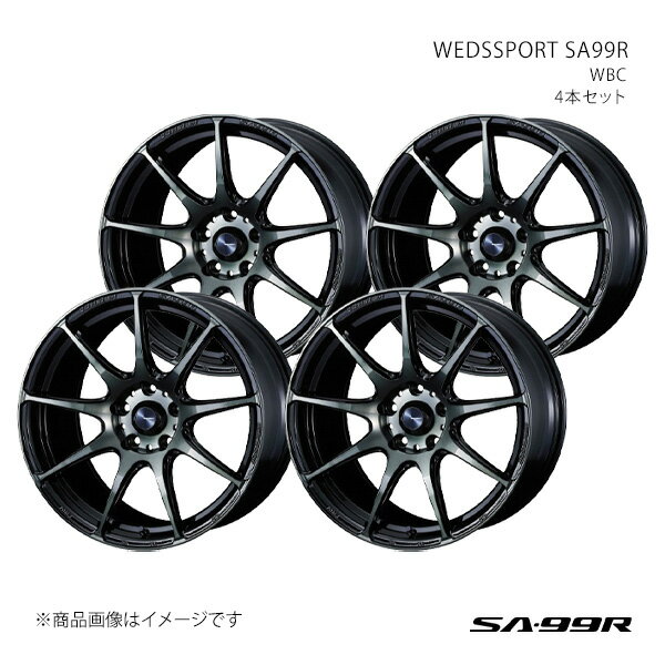 SA99R RENAULT メガーヌ ルノースポール(BBM5P) アルミホイール4本セット 0073909×4【18×7.5J 5-114.3 INSET45 WBC】