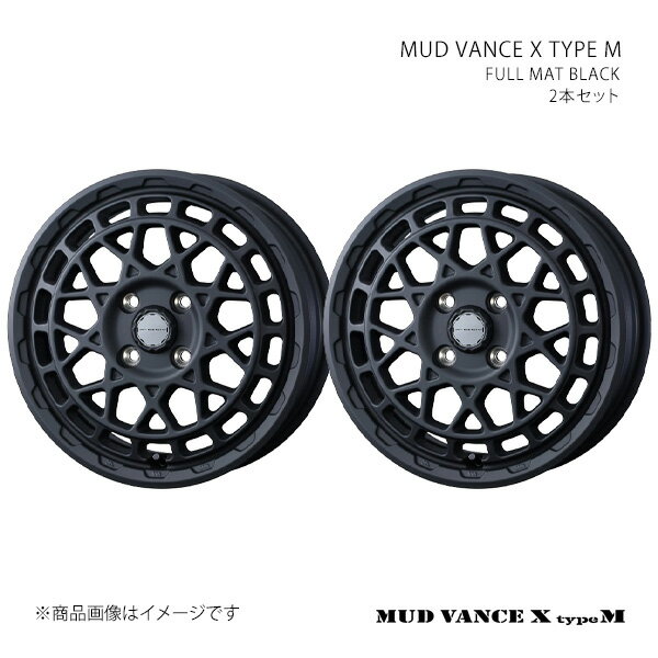 MUD VANCE X TYPE M マッドヴァンス エックス タイプエム ホイール 2本セット 0041561×2 【12×4.0J 4-100 INSET40 FULL MAT BLACK】