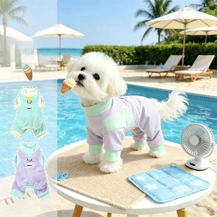 冷感服 服 犬 tシャツ 半袖 夏用 服 ひんやり クール 2枚入り UVカット 虫よけ 犬...