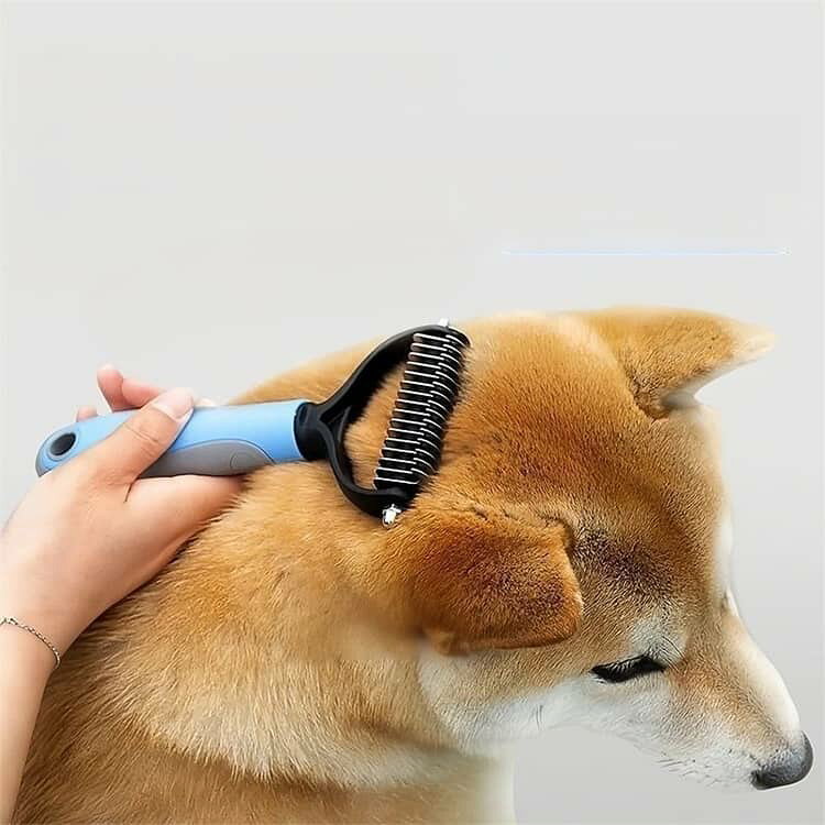 ペットブラシ 両面 ペット 送料無料 犬 抜け毛除去用品 うさぎ 抜け毛 長毛 抜け毛...
