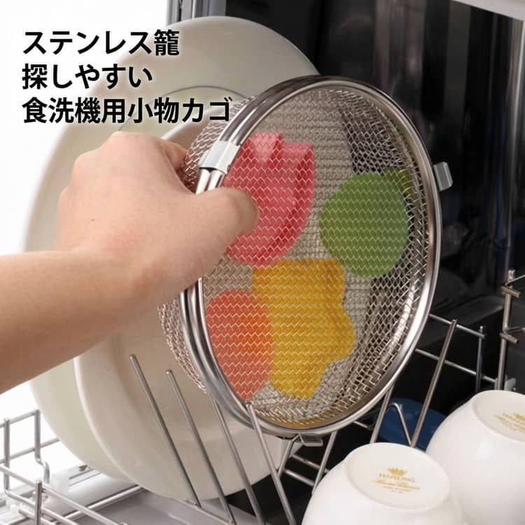 乐天商城 - ステンレス籠 食洗機 小物カゴ カゴ 食器洗浄機用 食洗機用小物カゴ ステンレス 食器洗い メッシュカゴ 食洗機用カゴ 便利グッズ 食洗機カゴ キッチン 水切り 高さ調節 食洗機 食洗機用小物かご 小物かご 小物入れ 便利アイテム 弁当ツール洗い