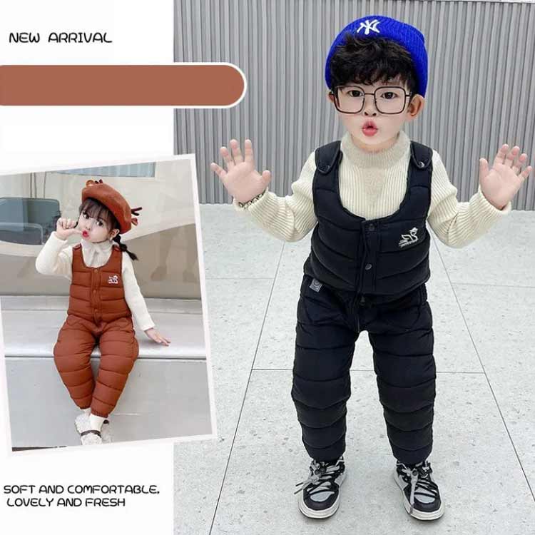 サロペット キッズ ベビー ダウン風パンツ サロペット パンツ カバーオール ジャン...