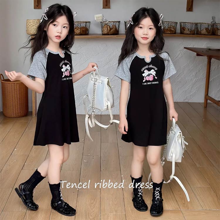 半袖 女の子 中学生 ファッション 夏 薄手 涼しい 子供服 ジュニア 春 膝丈 キッズ...