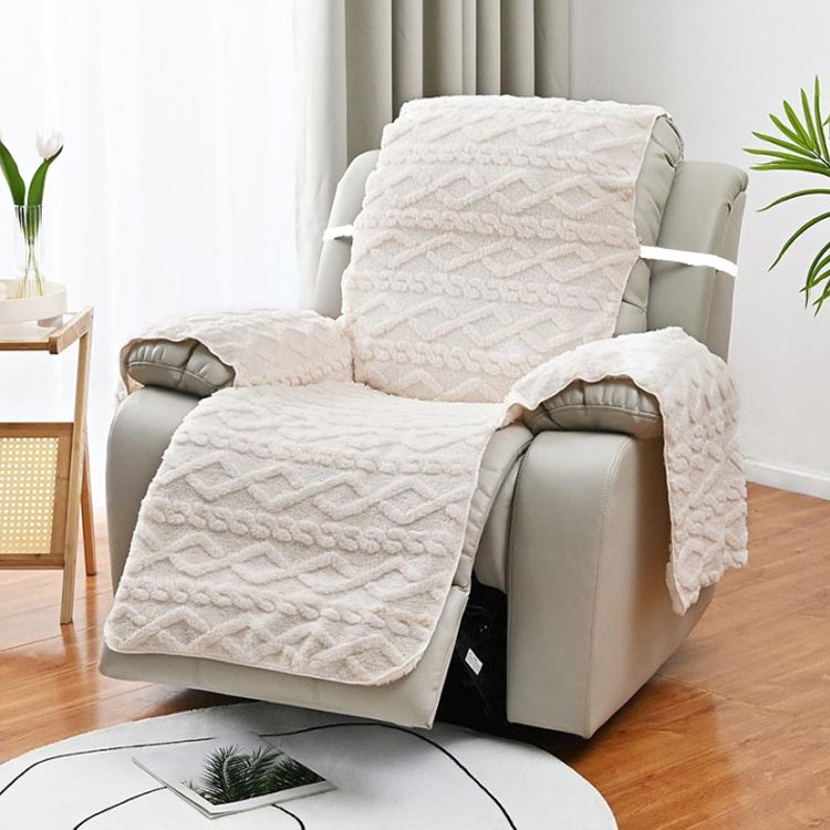 ソファカバー ボアフリース リクライニングチェアカバー マッサージチェアカバー 掛けるだけ 一人掛け ソファーカバー 送料無料 着せ替えカバー ソファーカバー 肘あり マッサージチェアカバー 椅子カバー 1人掛け もこもこ 暖かい 秋冬 送料無料 [2]