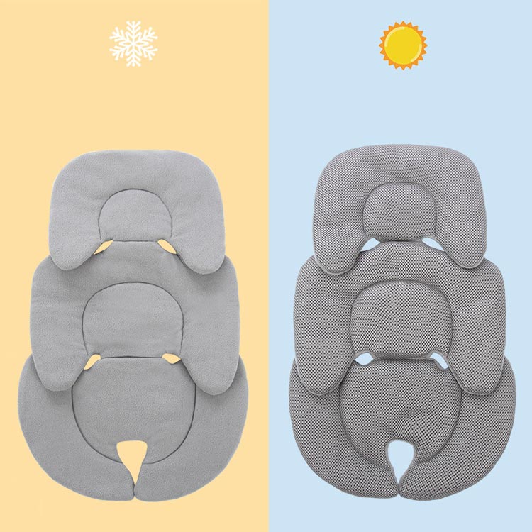 ベビーカークッション ベビーカー 夏用 クッション ヘッドサポート 夏 夏 チャイルドシート シートクッション ベビーカーシート ベビーカー リバーシブル ギフト 赤ちゃん インナークッション 春 新生児 秋 冬 オールシーズン 赤ちゃん 新生児 出産祝い メッシュ 3