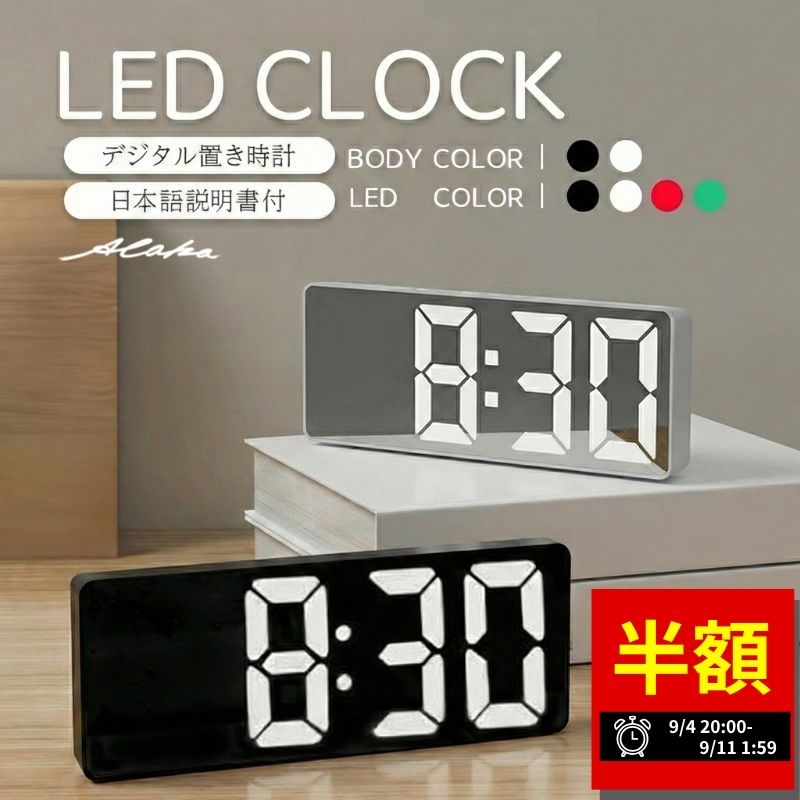 3段階調光・2WAY給電のLED時計