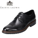 エリニュス・クラウン ERINYS CROWN ER-0333 メンズ靴 靴 シューズ 3E相当 ビジネスシューズ ウイングチップ 屈曲性 柔らかい 本革 レザー ブラック