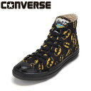 コンバース CONVERSE 31314040M メンズ靴 靴 シューズ 2E スニーカー ALL STAR AGED HI / DC オールスター ハイカットスニーカー エイジド バットマン ヴィンテージ 人気 ブランド ブラック×イエロー