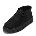 クラークス Clarks 26173664 メンズ靴 靴 シューズ 3E相当 カジュアル シューズ モカシン 厚底 軽量 Torhill Hi トーヒルハイ スエード クッション性 耐久性 クラシック トレンド 人気 ブランド ブラック
