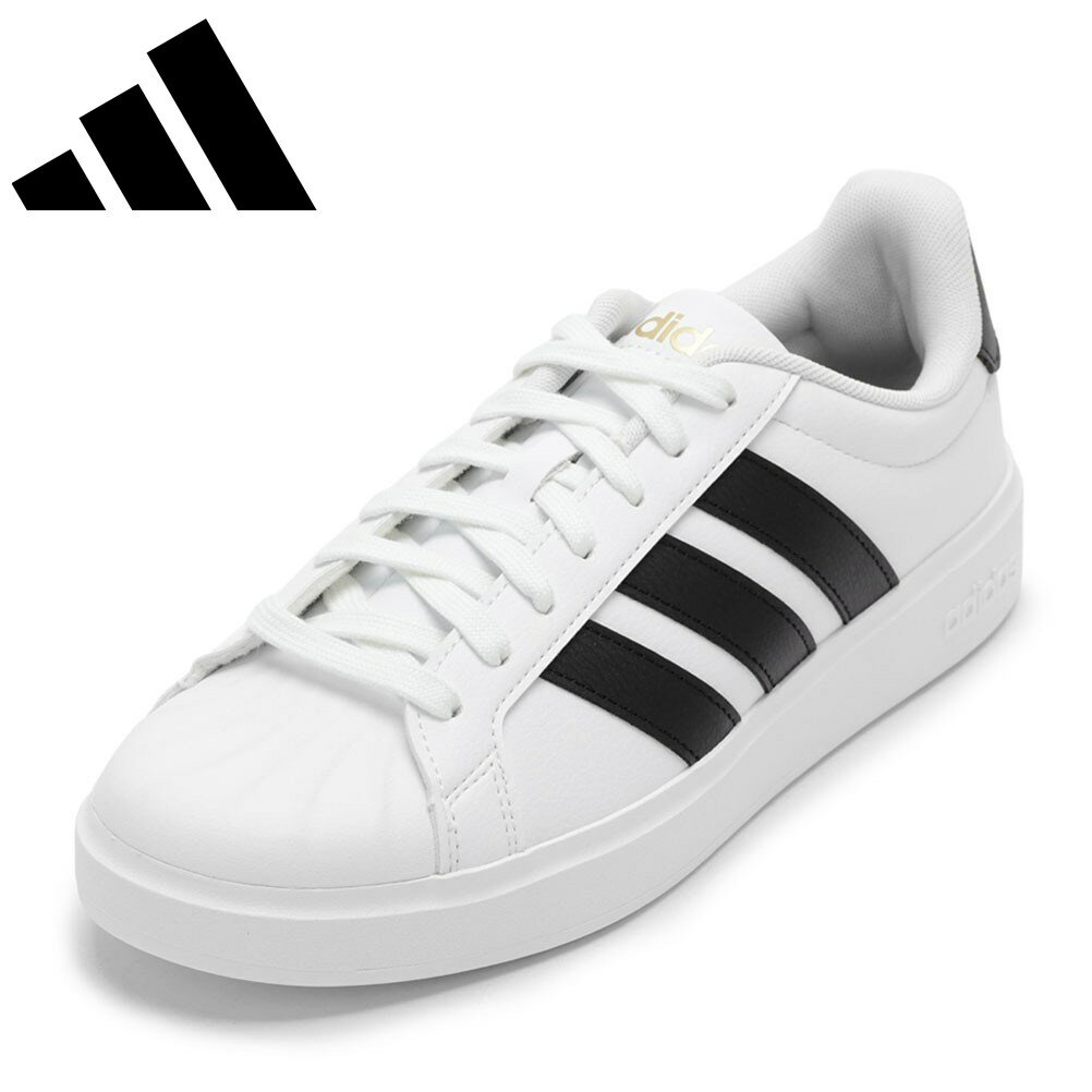 アディダス adidas JP8275M メンズ靴 靴 シューズ 2E相当 スニーカー コート シューズ 耐久性 グリップ力 STREETTALK U 柔らかい ローカットスニーカー 人気 ブランド ホワイト×ブラック