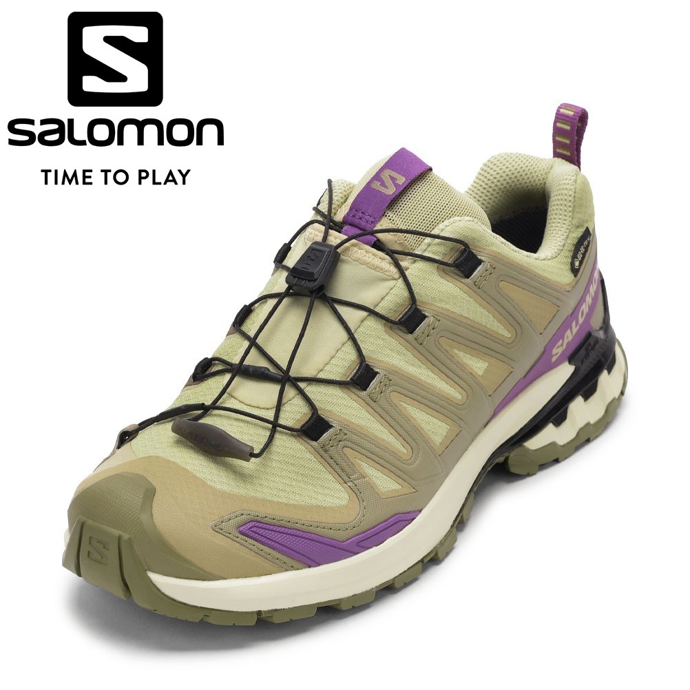サロモン SALOMON L49145800 レディース靴 靴 シューズ 2E XA PRO 3D V9 GORE-TEX トレイルランニングシューズ 防水 耐久性 登山靴 アウトドアシューズ ローカット スニーカー トレラン 人気 ブランド ベージュ
