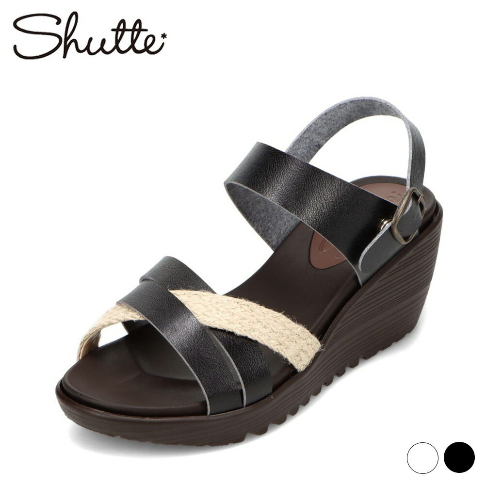 シュッテ Shutte ST-3041 レディース靴 靴 シューズ 2E ウェッジソールサンダル ソフト 柔らかい ふわふわ 手染めもちもち シンプル