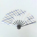 舞扇子【人気の和柄】「格子(紺色/パール色)」両面同じ図柄 9寸5分サイズ 両面同図柄 ◆男女兼用 コスプレにも 舞台で プレゼントに◎ 踊り用 舞扇子 日本舞...