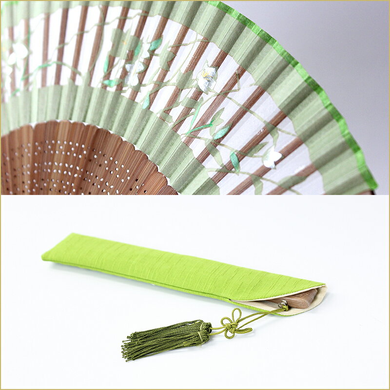 【10%OFFクーポン!4/23 20:00-4/28 1:59】扇子 女性用 婦人向け扇子（切り絵キキョウ 草） 和紙＆シルク生地 プレゼント お土産 贈答 京都土産 おしゃれ 夏扇子