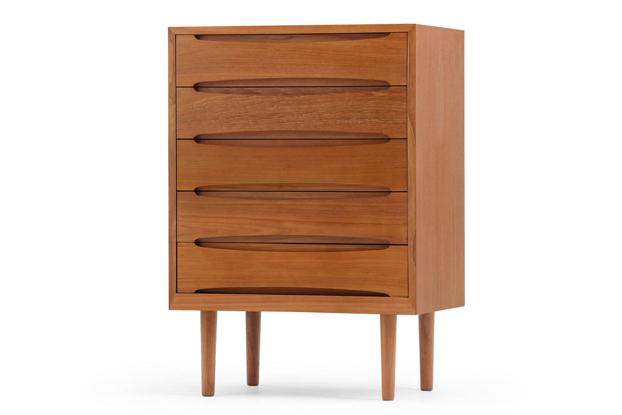 CHLOROSクロロス　Leaf-handle ミディアムチェスト【チェスト タンス 収納 北欧家具 デザイン チーク無垢材 チーク材 天然木 おしゃれ シンプル 高品質 おすすめ】