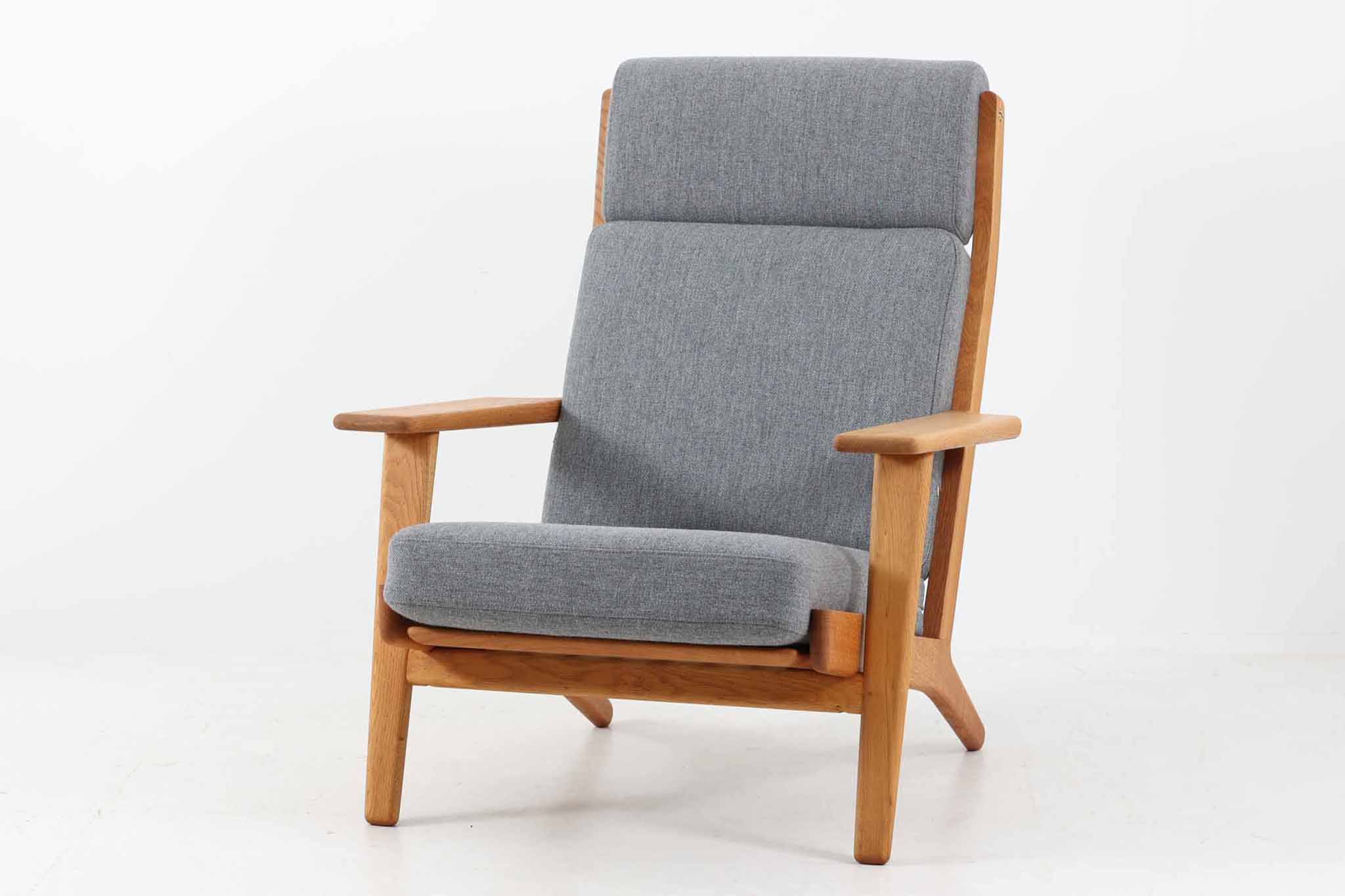 北欧家具ビンテージ　GE290A　ハイバックソファ　オーク材　Hans J.Wegner（ハンス・J・ウェグナー）　GETAMA/ゲタマ【デンマーク製 1人掛けソファ 1P ラウンジチェア アンティーク 北欧インテリア デザイナー おしゃれ リビング】