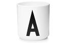 【在庫限り】【再入荷なし】 DESIGN LETTERSデザインレターズ Arne Jacobsen アルネ ヤコブセン パーソナルポーセリンカップ（A～M） ホワイト【北欧雑貨 デンマーク インテリア アルネヤコブセン おしゃれ 食器 マグカップ コップ グラス】