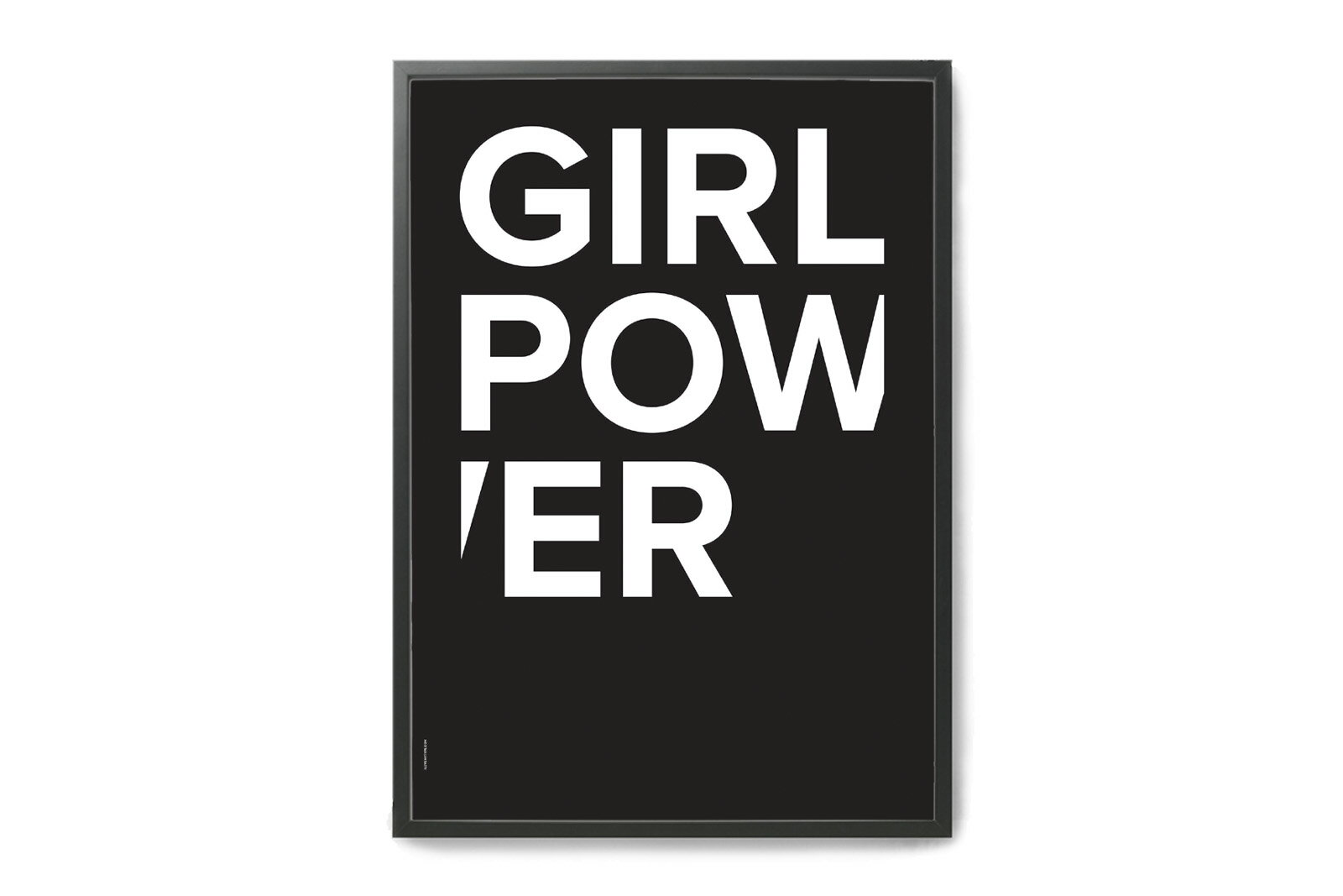  I LOVE MY TYPE　ポスター/アートプリント　A3　Girl Power Black