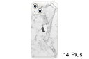 Uniqfindユニークファインド iPhone 14 Plus スキンシール/保護シール White Marble【iPhone アイフォン スマートフォン ケース 携帯ケース カバー スキンシール ステッカー 保護フィルム 大理石 白 黒 ドット モノクロ アクセサリー ファッション おしゃれ】