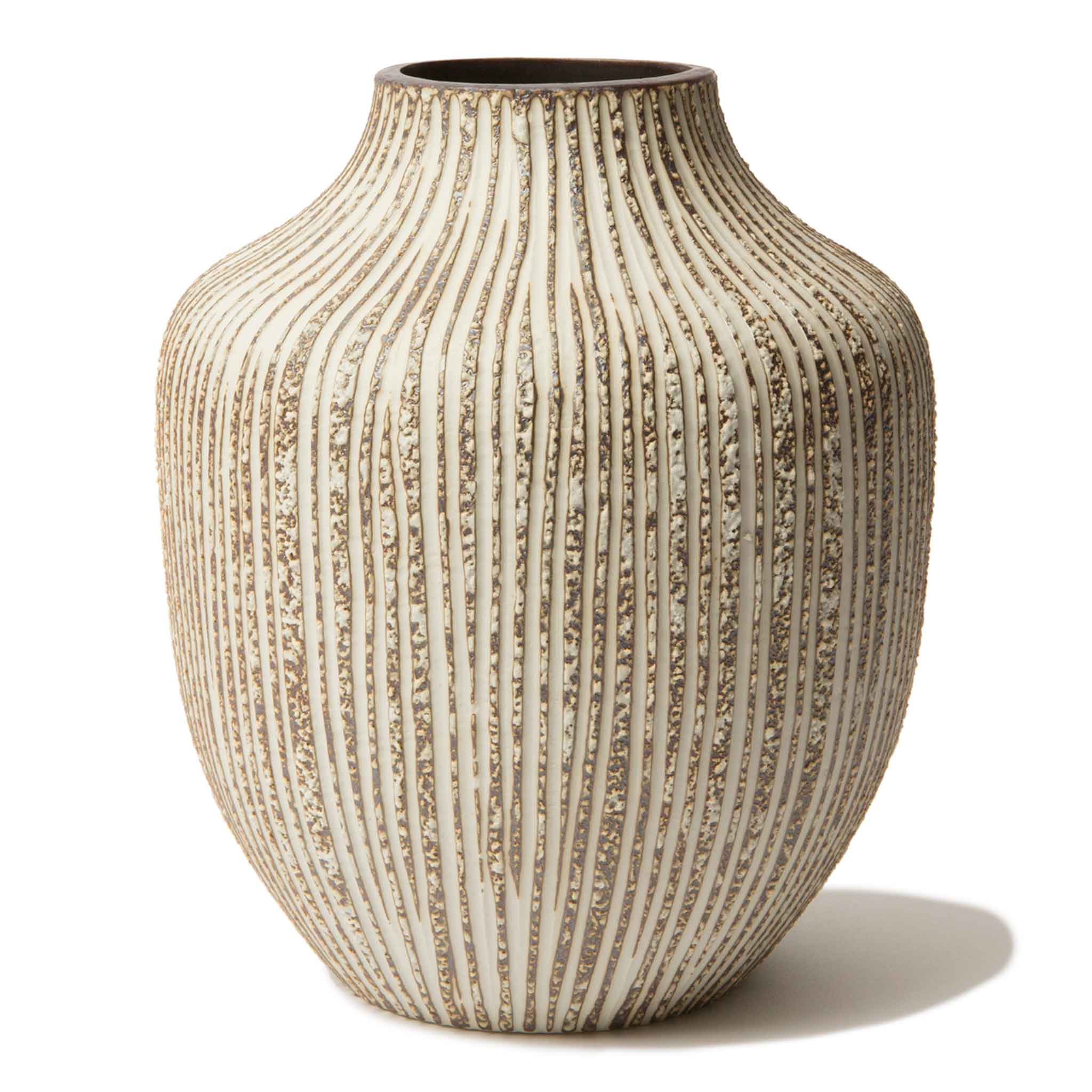 LINDFORM リンドフォーム フラワーベース Kyoto ストーンストライプ 高さ21cm 北欧 花瓶 一輪挿し 花器 インテリア スウェーデン 北欧陶器 北欧デザイン 観葉植物 グリーン 置き物 陶器ベース ナチュラル モダン 和モダン ギフト