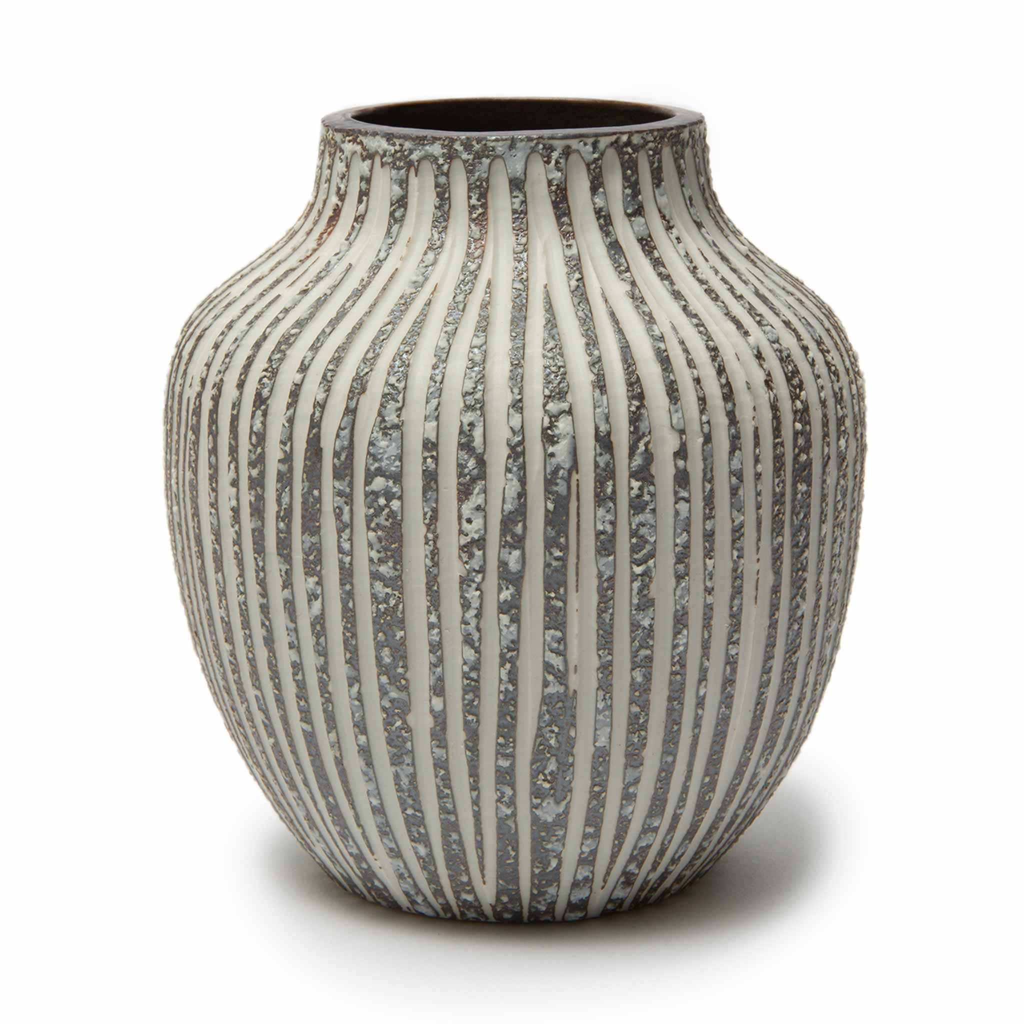 LINDFORM リンドフォーム フラワーベース Kyoto ストーンストライプ 高さ11cm 北欧 花瓶 一輪挿し 花器 インテリア スウェーデン 北欧陶器 北欧デザイン 観葉植物 グリーン 置き物 陶器ベース ナチュラル モダン 和モダン ギフト
