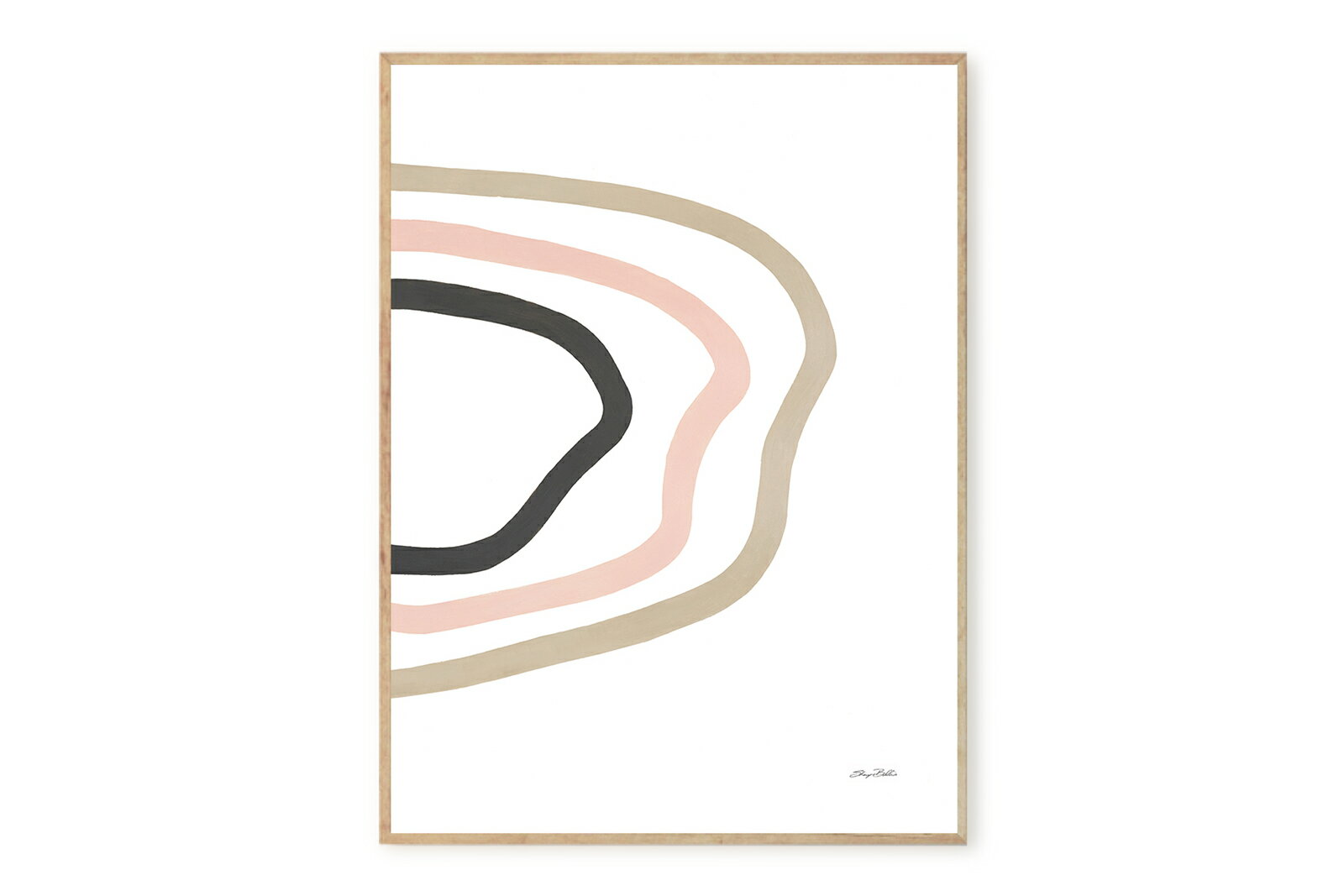 【在庫限り】【再入荷なし】THE POSTER CLUB × Sheryn Bullis ポスター/アートプリント 50×70cm Rythem of a lake【イラスト インテリア 北欧雑貨 おしゃれ 壁掛け 絵画 パネル モダン モノクロ モノトー