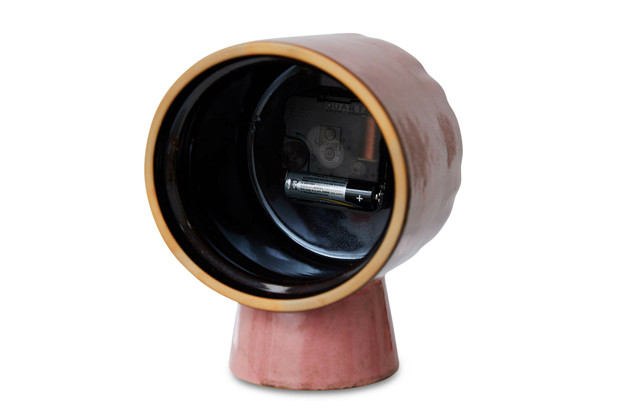 HKliving セラミック素材 レトロでユニークな置時計 ピンク 陶器製 置き物 ハンドメイドエイチケイリビング インテリア 雑貨 北欧 ヨーロピアン モダン ボヘミアン ビンテージ おしゃれ 海外 韓国 レトロ ナチュラル 一人暮らし 部屋 ギフト [2]