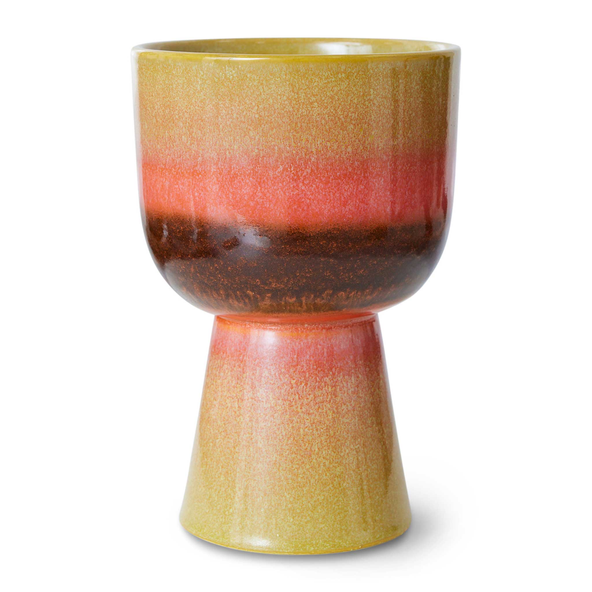 HKliving 鮮やかな色彩のレトロなフラワーポット Retro Flower Pot 高さ24cm ライムグリーン エイチケイリビング オランダ 植木鉢 プランター ハーブポット 花瓶 北欧雑貨 デザイン 日本 正規品 インテリア おしゃれ