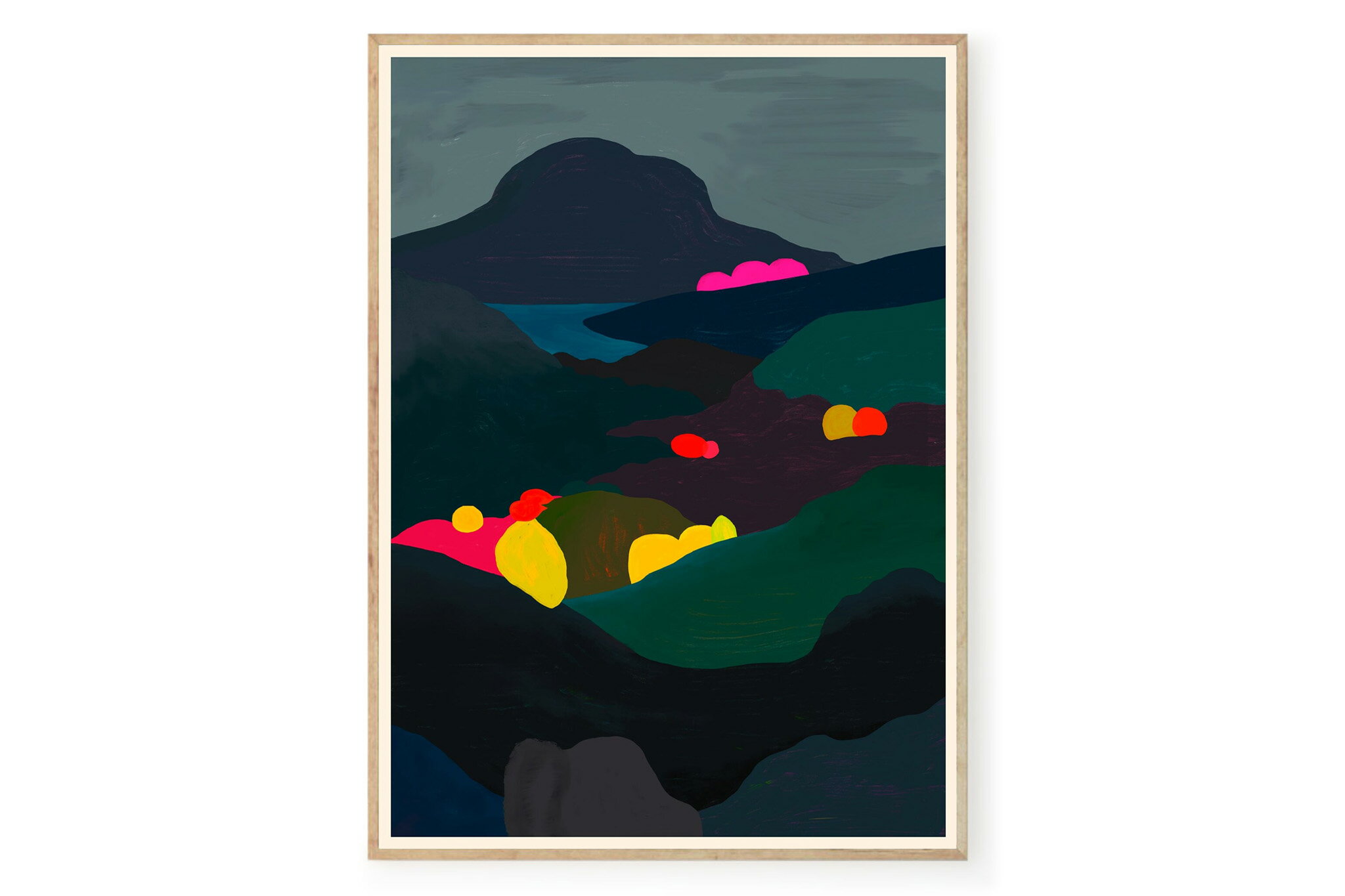 Rakuten - 【在庫限り】【再入荷なし】Poster & Frame アートポスター 50×70cm Volano 北欧 インテリア おしゃれ 人気 アートプリント 高品質 サイズ 送料無料 壁掛け 玄関 寝室 リビング 海外 デンマーク モダン 絵画 木 抽象アート