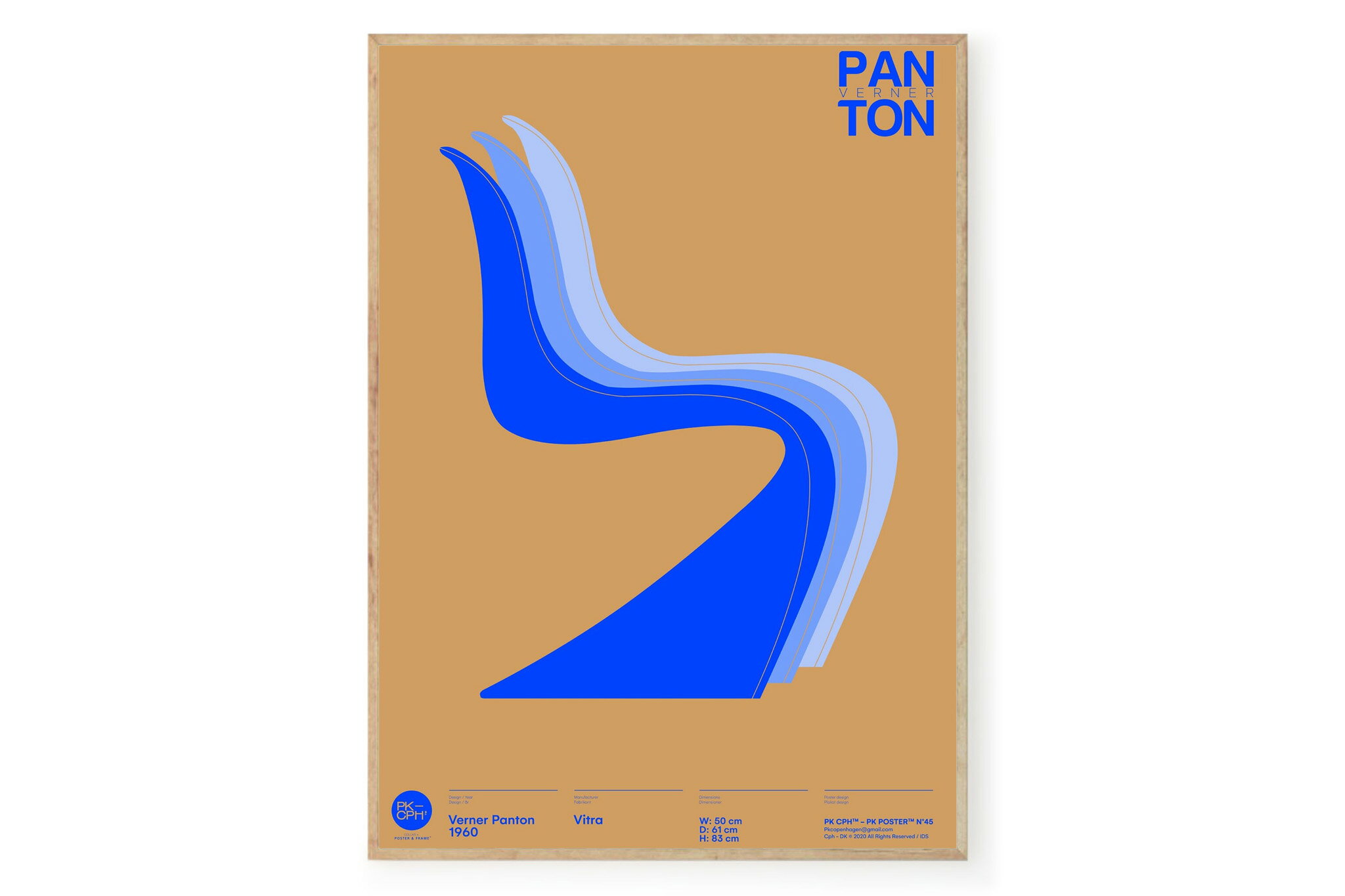 Poster & Frame アートポスター 50×70cm Pk Poster N.45 北欧 インテリア おしゃれ 人気 アートプリント 高品質 サイズ 送料無料 壁掛け 玄関 寝室 リビング 海外 デンマーク モダン 絵画 木 抽象アート 幾何学