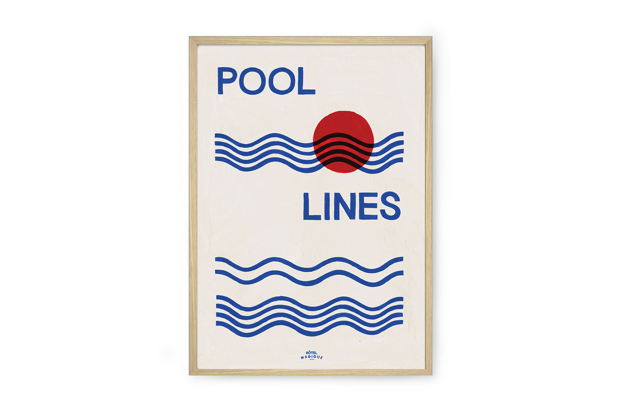 Rakuten - HOTEL MAGIQUE　ポスター/アートプリント　A3　Pool Lines【アート イラスト インテリア 北欧雑貨 ウォールアート 額縁 壁紙 おしゃれ 壁掛け 絵画 パネル モダン モノクロ モノトーン】