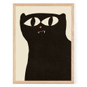 PSTR studio アートポスター 30×40cm Black Cat 北欧雑貨 アートプリント ポスター インテリア おしゃれ オシャレ オランダ 人気 ...